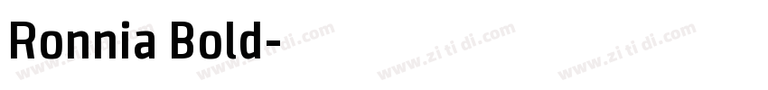 Ronnia Bold字体转换